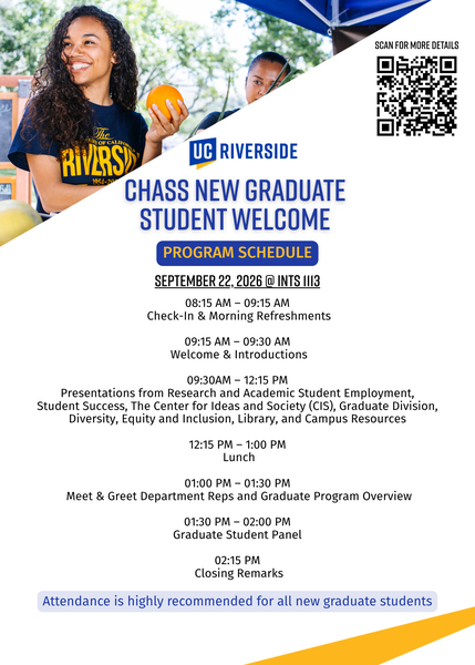 CHASS New Graduate Student Welcome 2026