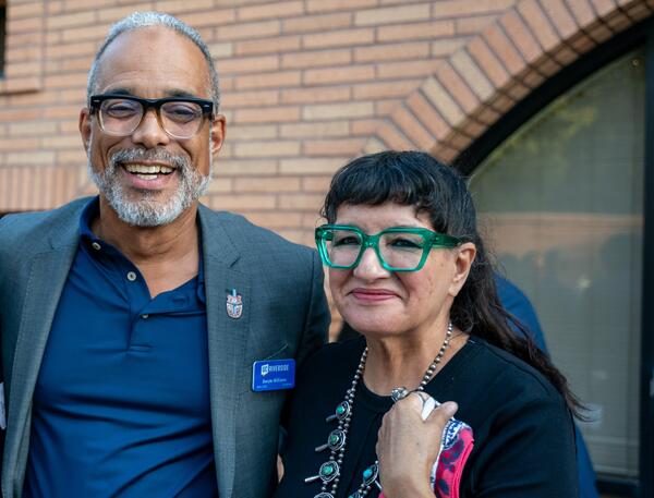 Sandra Cisneros with Dean Daryle William